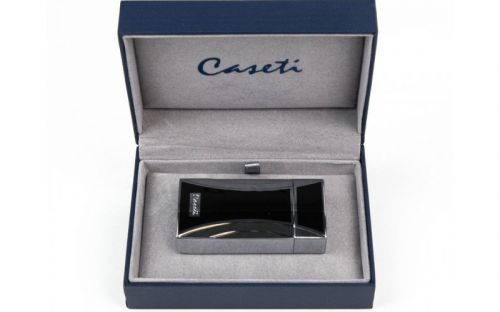 Zigarrenfeuerzeug Caseti Chamonix - schwarz / chrom