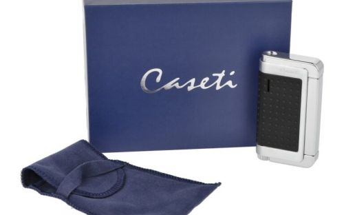 Zigarrenfeuerzeug Caseti Bardolino - schwarz / silber