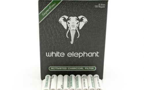 White Elephant Superflow Active Charcoal Filters 9mm - 150St.