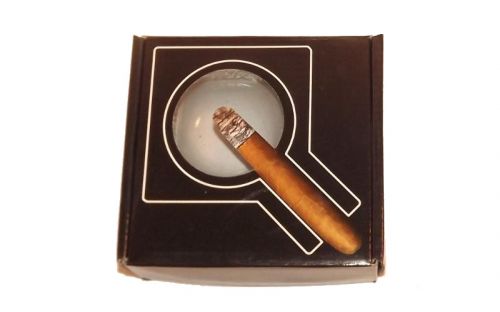 Zigarren Aschenbecher - Kristallglas, viereckig