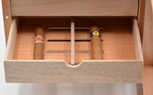 Humidorschrank - Mahagony-Farbe, Glastür, spanischer Zeder, für 80 Zigarren
