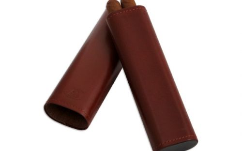 Zigarrenetui 2er - 17x4,3x2cm, braun
