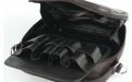 Pfeifentasche aus Leder für 8 Pfeifen - schwarz (22,5x21,5x7cm)