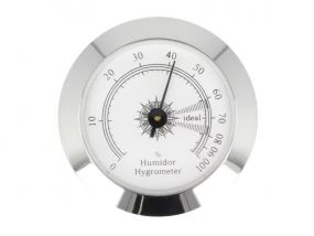 Humidor-Hygrometer - silber/weiss (5cm)